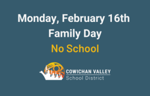 February 16th: Family Day (no school)