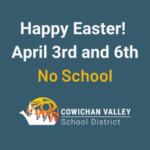 Happy Easter! No School April 3rd and 6th