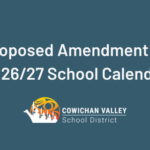Proposed Amendment to School Calendar 2026-27