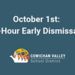 October 1st: 1-Hour Early Dismissal
