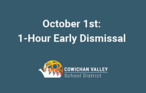 October 1st: 1-Hour Early Dismissal