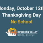 October 12th: Thanksgiving Day (no school)